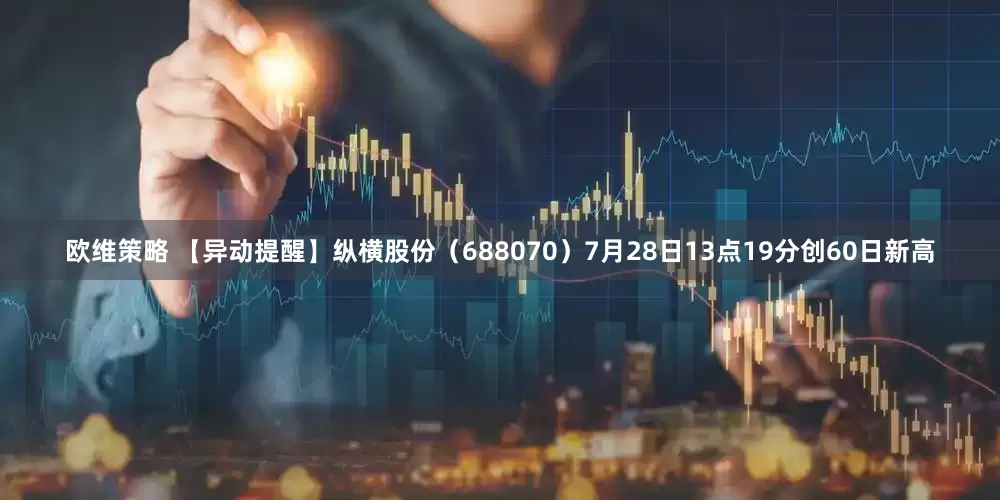 欧维策略 【异动提醒】纵横股份（688070）7月28日13点19分创60日新高