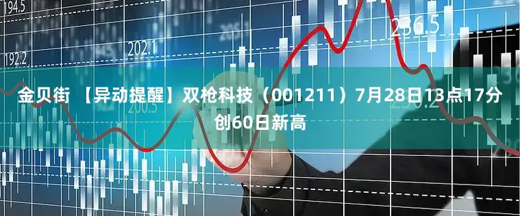 金贝街 【异动提醒】双枪科技（001211）7月28日13点17分创60日新高